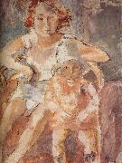 Jules Pascin Younger mother with child Germany oil painting artist